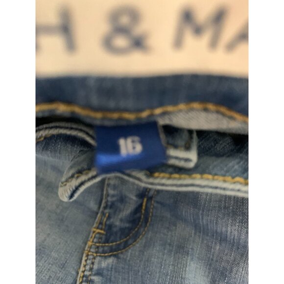 9th & Main Womens Jeans Embroidered Floral White Design, Size 16 - Picture 16 of 16